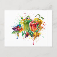 Piment & Bell Peppers Splatter Art
