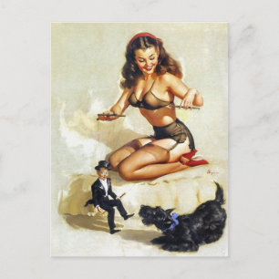 Carte Postale Pin-up de marionnettiste