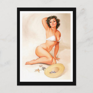 Carte Postale Pin up Girls Art Vintage Retro Print