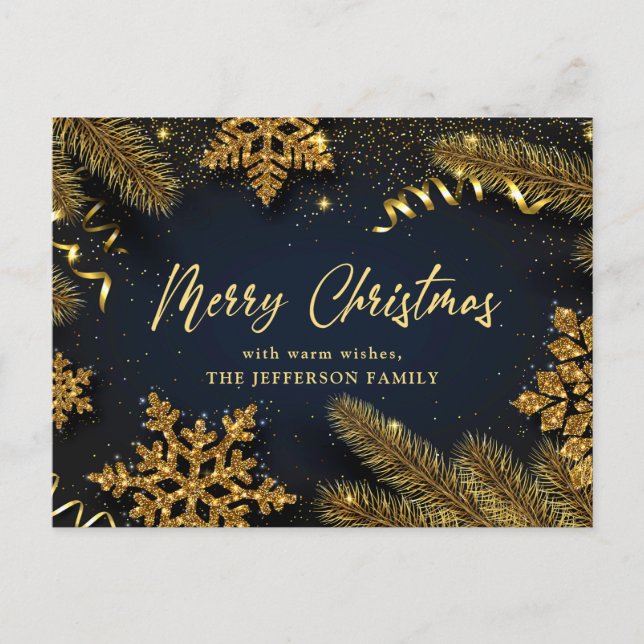 Carte Postale Pine Cones Noël Fête de Noël Accueil d'entreprise (Devant)