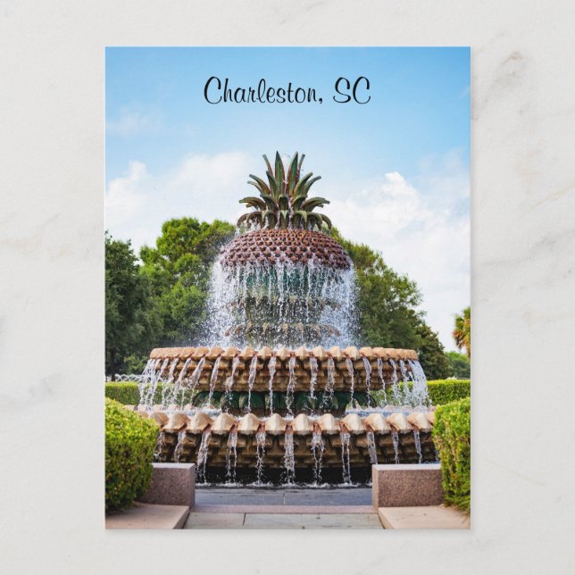 Carte Postale Pineapple Fountain à Charleston (Devant)