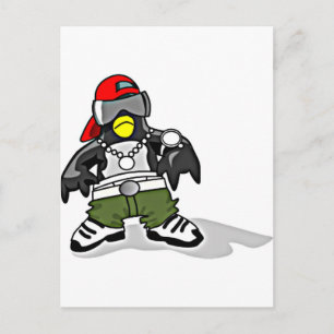 Carte Postale Pingouin funky