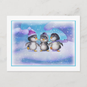 Carte Postale Pingouins