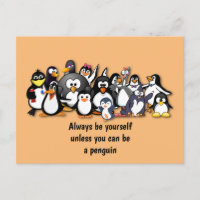 Pingouins mignons animés