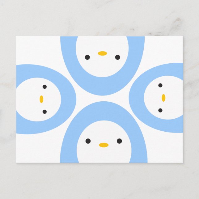 Carte Postale Pingouins Peekaboo (Devant)