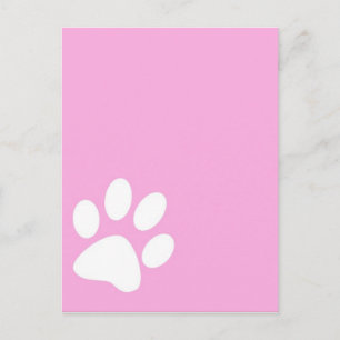 Carte Postale pink animal pet paw