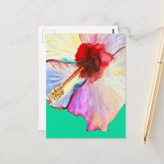 Carte Postale Pink aquarelle tulipe art