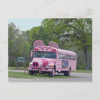 Carte Postale Pink Ben Wheeler, Texas, Hogfest Bus