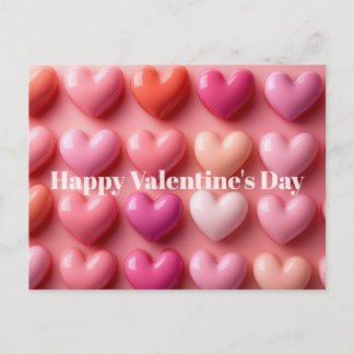Carte Postale Pink Candy Hearts Valentine`s Day Card