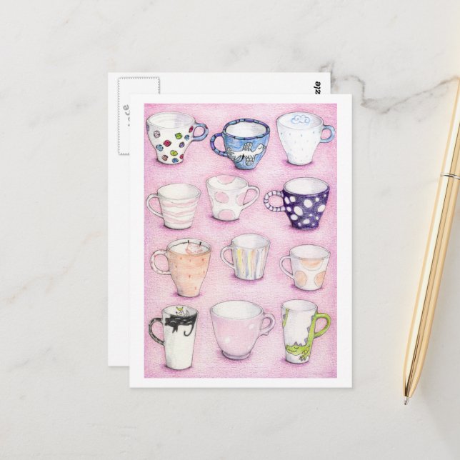 Carte Postale Pink Collection Postcard (Devant/Arrière en situation)