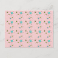Carte Postale Pink Iconic Atomic Starburts