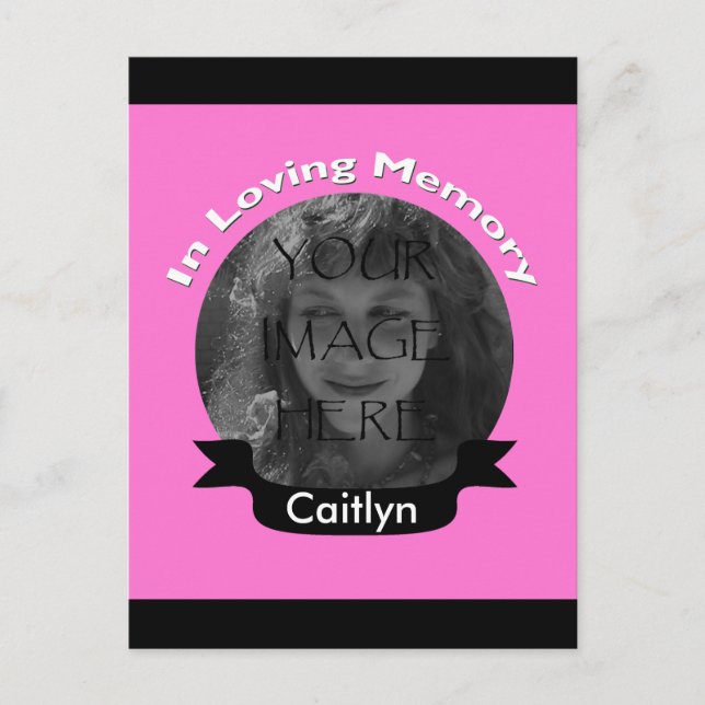 Carte postale Pink In Love Memory Photo (Devant)