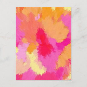 Carte Postale Pink, orange et jaune watercolors