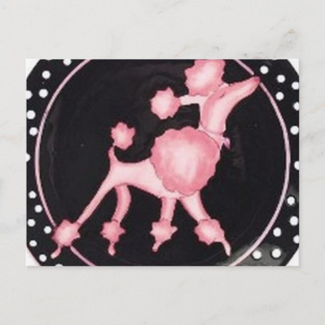 Carte postale Pink Poodle Delft (Devant)