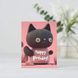 Carte Postale Pink "Purrfect Birthday Wishes" Cat