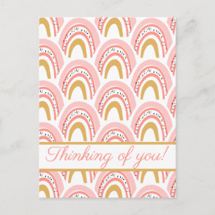 Carte Postale Pink Rainbow Penser De Vous