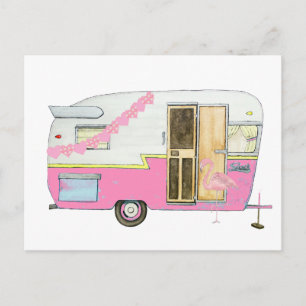 Carte Postale Pink She Shed Camper Trailer