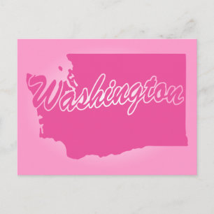 Carte postale Pink State Washington