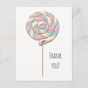 Carte postale Pink Swirl Lollipop