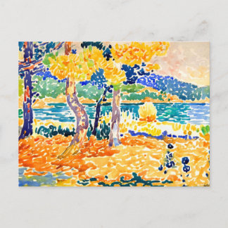 Carte Postale Pins sur la côte par Henri Edmond Cross