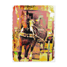 Pinto Amish Horse 8 bits Art