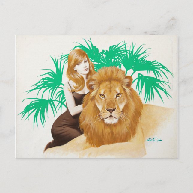 Carte Postale PinUp Lion (Devant)