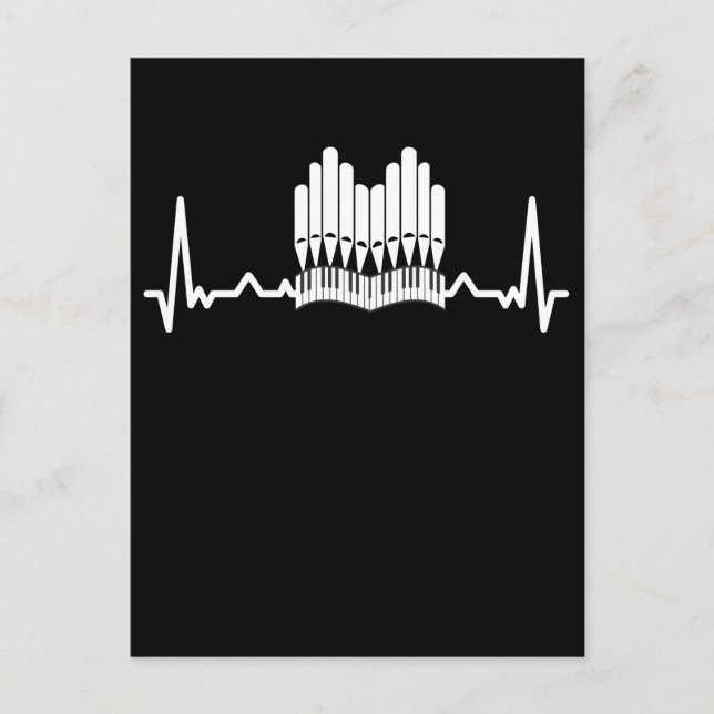 Carte Postale Pipe Organ Heartbeat Church Music Organiste (Devant)