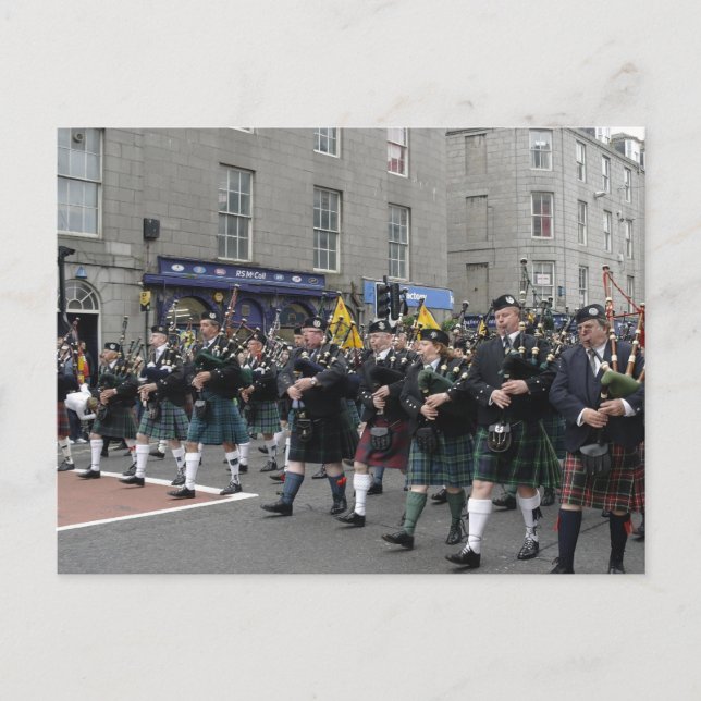 Carte Postale Pipeband écossais (Devant)
