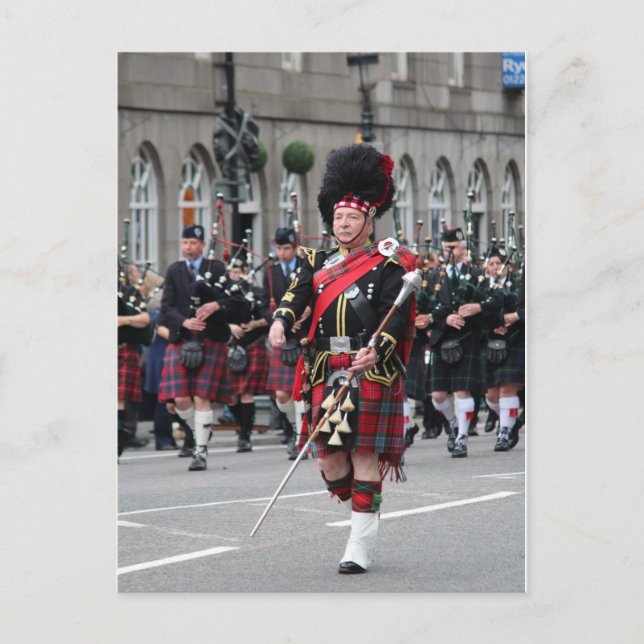 Carte Postale Pipeband écossais (Devant)