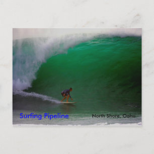 Carte Postale Pipeline de surf, Côte Nord, Oahu