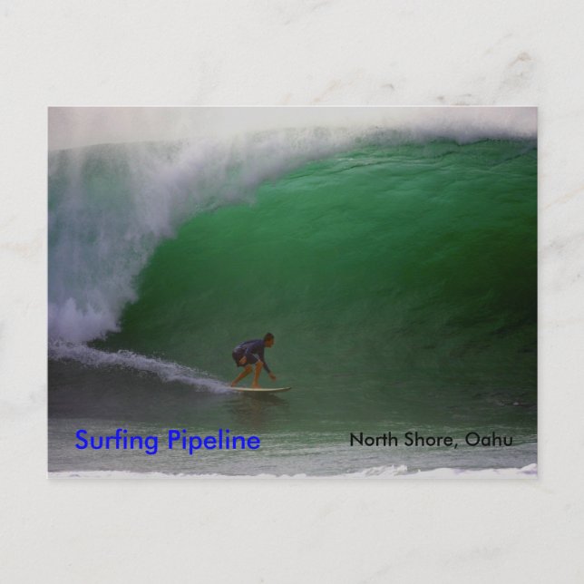 Carte Postale Pipeline de surf, Côte Nord, Oahu (Devant)