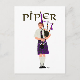 Carte Postale PIPER carreau violet