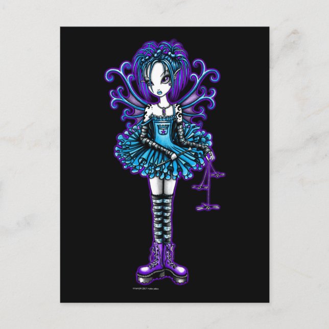 Carte postale "Piper" Goth Dragonfly Fae (Devant)