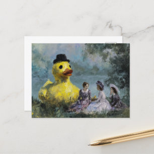 Carte Postale Pique-nique avec le canard géant