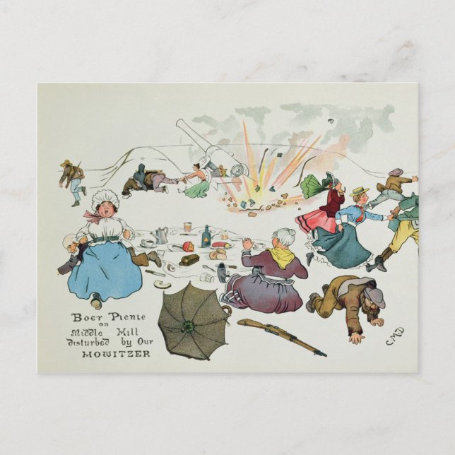 Carte Postale Pique-nique Boer sur Middle Hill perturbé (Devant)