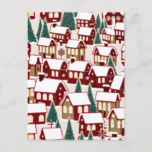 Carte Postale Pique-nique de Noël village de Noël