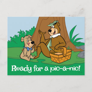 Carte Postale Pique-nique de Yogi l'ours et Boo-Boo