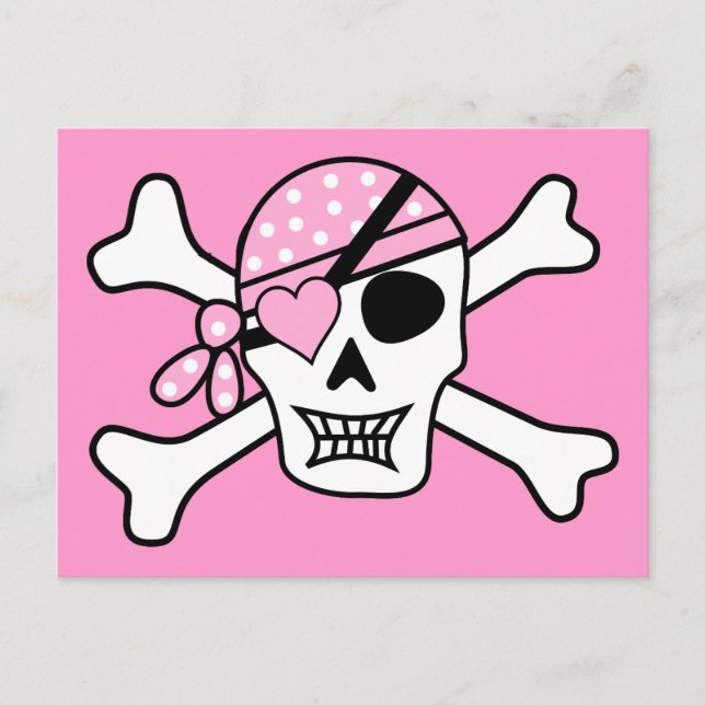 Carte Postale pirate-310038 crâne de pirate et os croisés (Devant)