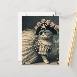 Carte Postale Pirate Chat Adorable