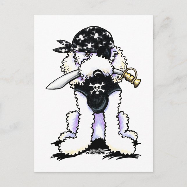 Carte Postale Pirate de caniche (Devant)