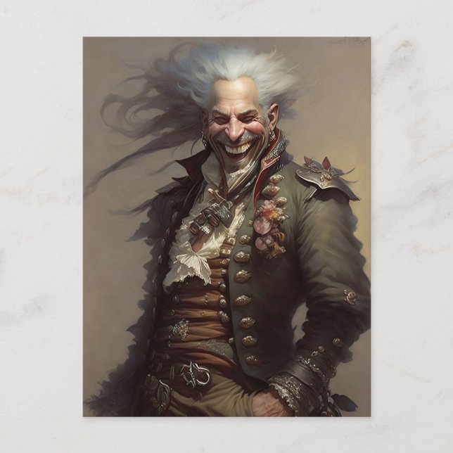 Carte Postale pirate riant (Devant)