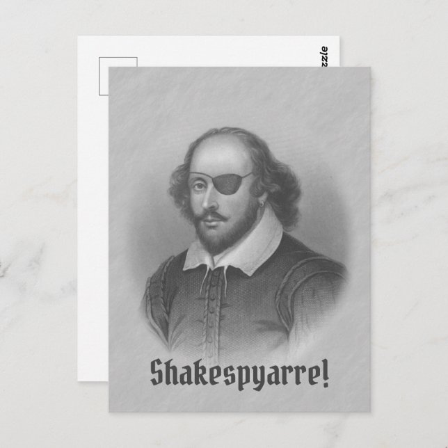 Carte Postale Pirate Shakespeare (Devant / Derrière)
