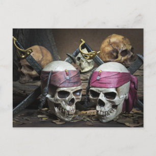 Carte postale Pirate Skuls