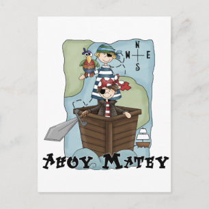 Carte Postale Pirates Ahoy Tshirs et cadeaux