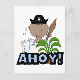 Carte Postale Pirates de baignoire - African American Boy