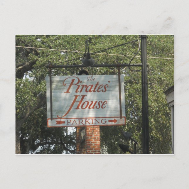 Carte Postale Pirates House Restaurant Sign Savannah Georgia (Devant)