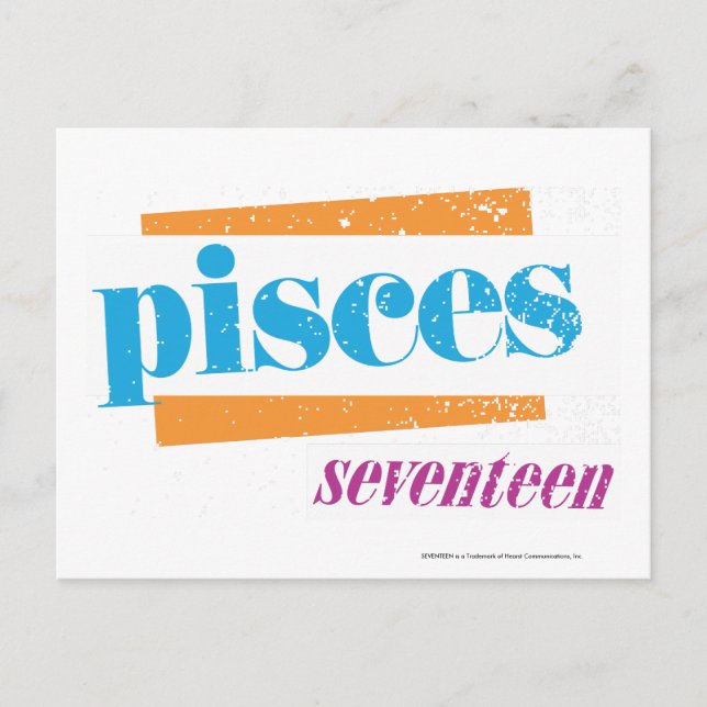 Carte Postale Pisces Aqua (Devant)