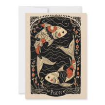 Carte postale - Pisces Celestial Zodiac Art