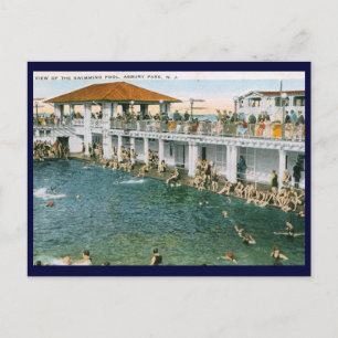 Carte Postale Piscine, Asbury Park, NJ Vintage