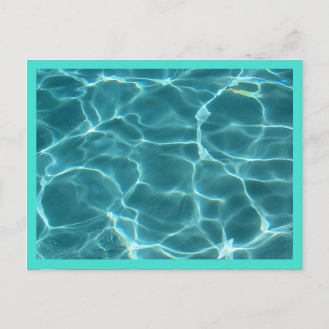 Carte Postale Piscine frontalière Turquoise (Devant)